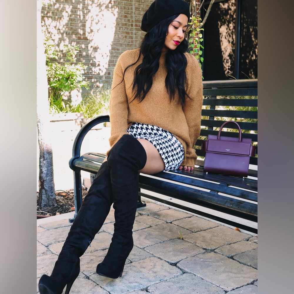 BP  xs  mustard mock high neck drop long sleeve sweater